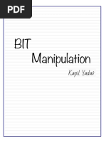 Bit Manipulation Notes by Kapil Yadav