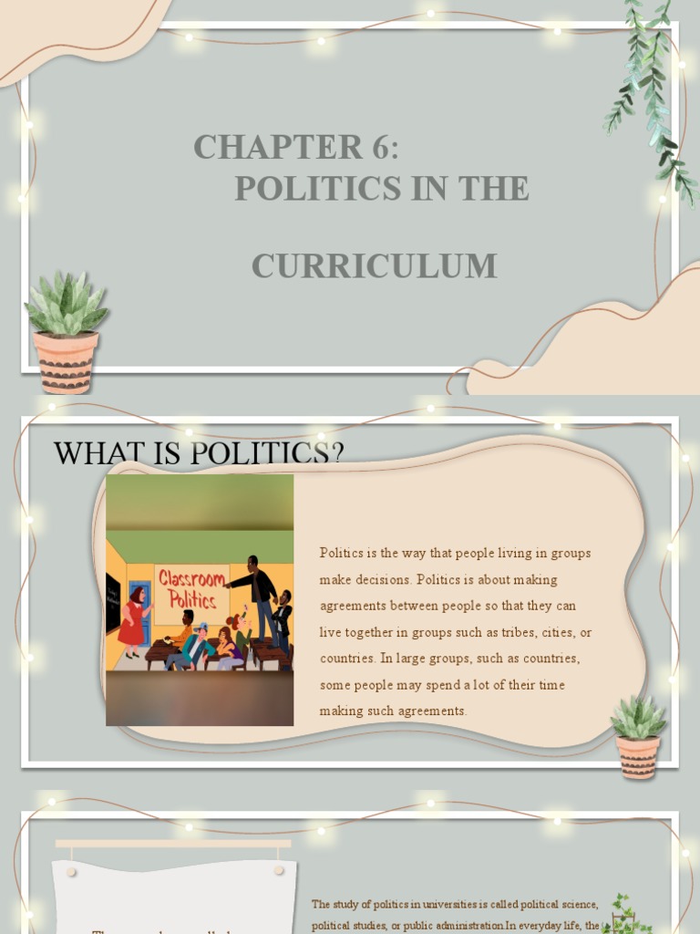 Politics in the Curriculum Explained | PDF