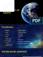 Week 3 - August - Movement of Earth (16 - 19 Aug 2022)