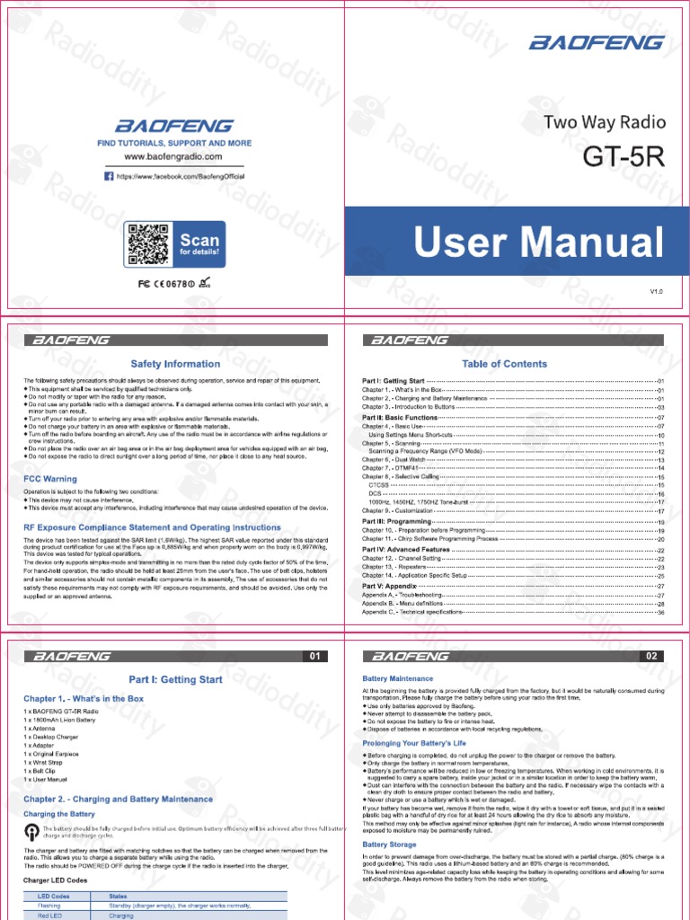 Baofeng GT5R User Manual 20200322 PDF