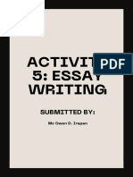 Activity 5 Essay Writing