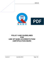 Policy and Guidelines For Use of NABH Accreditation Certification Mark
