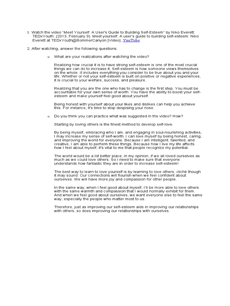 Boost Self-Esteem: Love Yourself | PDF | Self Esteem | Cognitive Science