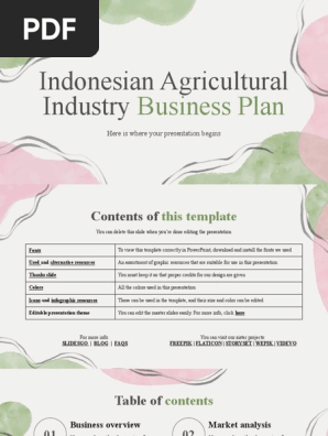 Indonesian Agricultural Industry Business Plan by Slidesgo