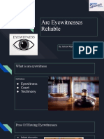 Are Eyewitnesses Reliable