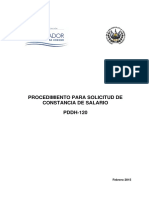 Procedimiento para Solicitud de Constancia de Salario