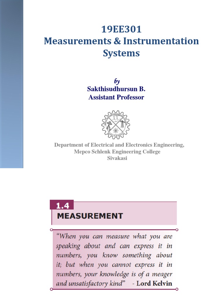 Measurement and Instrumentation Basics | PDF | Standard Deviation ...