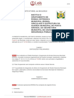 Institui o Grupamento de Ronda Ostensiva Municipal em Ponta Grossa