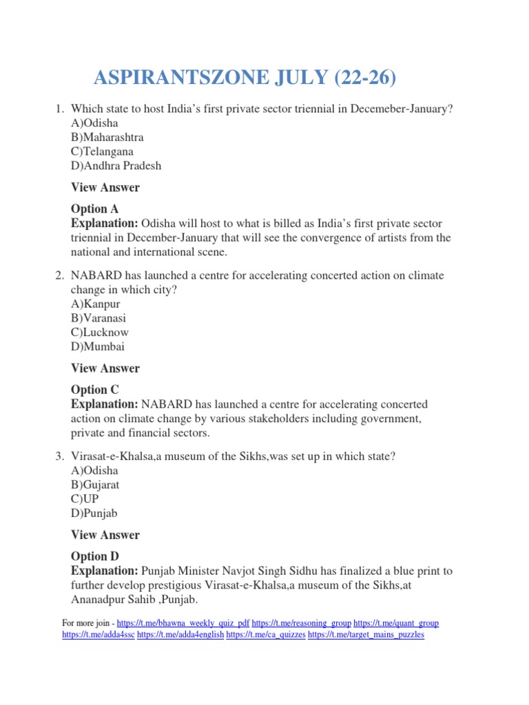 Aspirantszone July (2226) For More Join PDF Narendra Modi