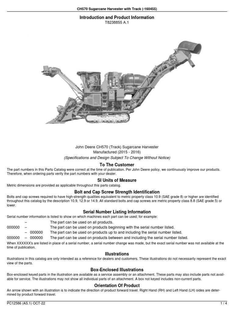 CH570 Track Sugarcane Harvester S N 160455 North America Edition