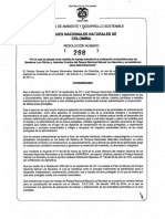 Resolución No. 268 Por La Cual Se Adopta Como Medidad de Manejo Transitoria La Ordenación Ecoturistica PNN Los Nevados