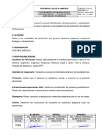 P-SI-13 Procedimiento de Manipulación Almacenamiento y Transporte Sust Peli