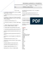 3 - Exercícios de PA e PG