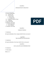 Format of The Project