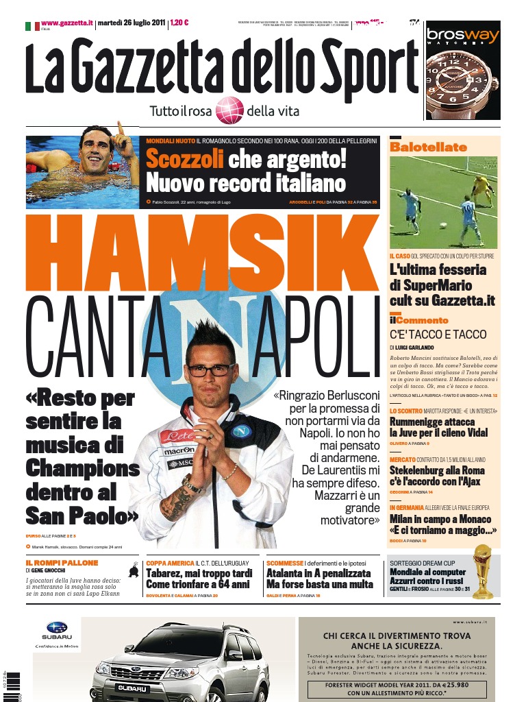 Gazzetta 20110726 | PDF, image size:768x1024