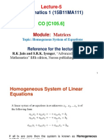 L-5 - Homogenous System of Equations