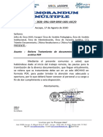 Memo Multiple 013-2020 Reitera Tratamiento de Documentos en PDF