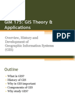 Lecture 1 Overview of GIS and History of GIS