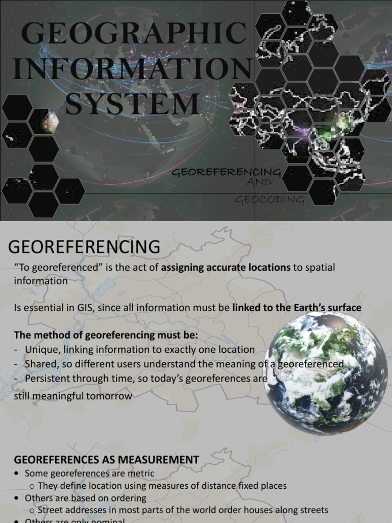 Georeferencing and Geocoding in GIS | PDF