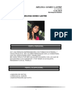 Perfil profesional Melissa Gómez con experiencia en ventas y administración