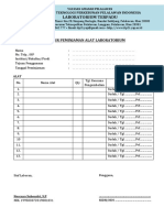 Formulir Peminjaman Alat