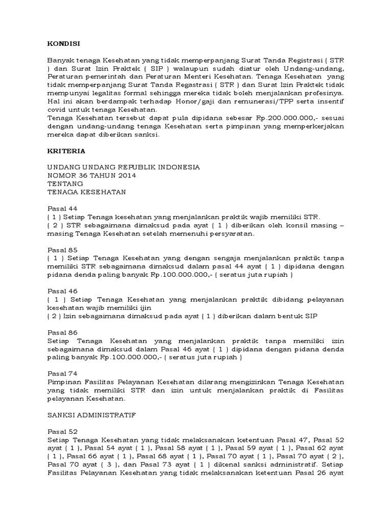 Peraturan STR Dan Sip | PDF | Pengelolaan Keuangan & Uang