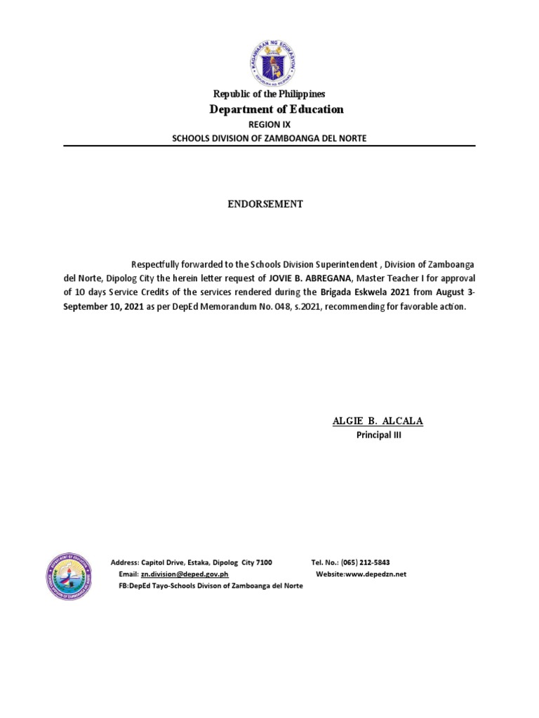 Endorsement | PDF
