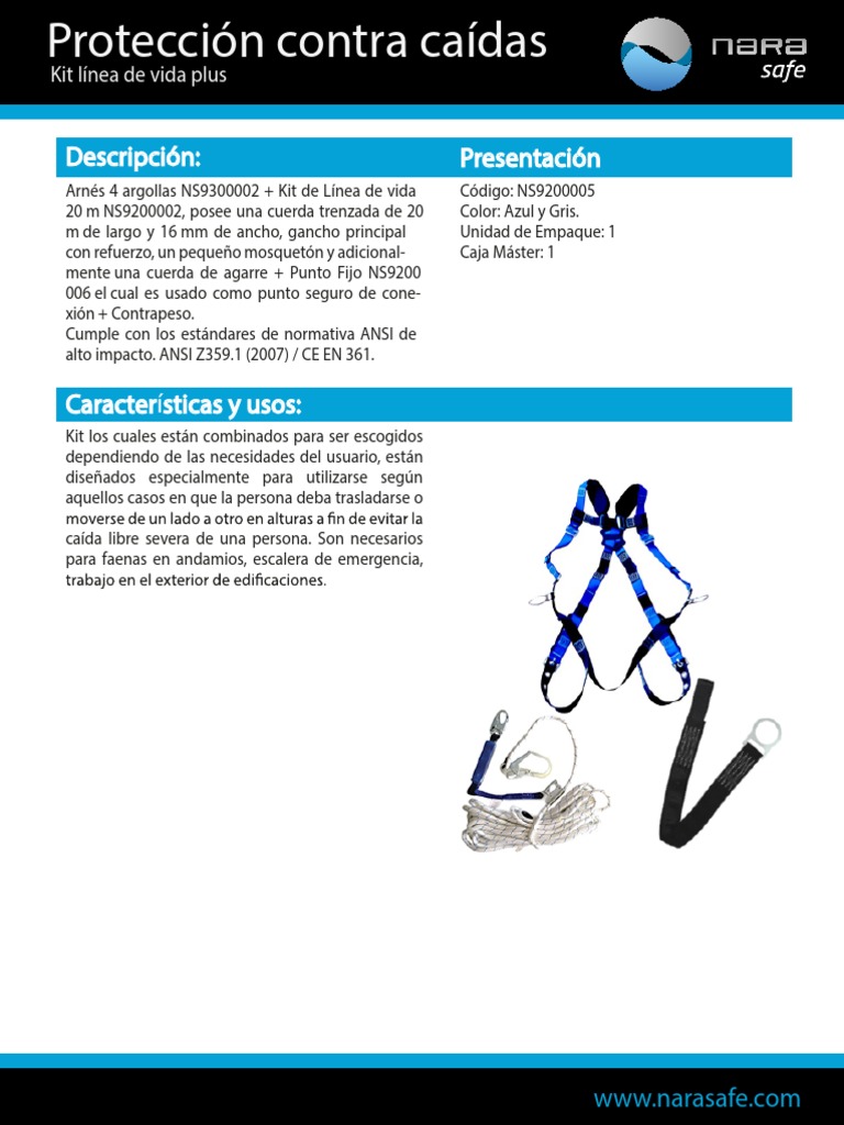 Kit Linea de Vida Plus | PDF | Materiales | Equipo