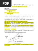 Ch. 13 - Breakeven Analysis