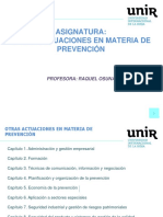 Introduccion y Tema 1 Otras Actuaciones en Materia Preventiva