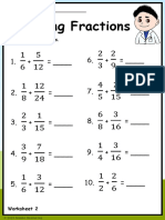 Grade 5 Adding Fractions With Unlike Denominators Worksheet 2