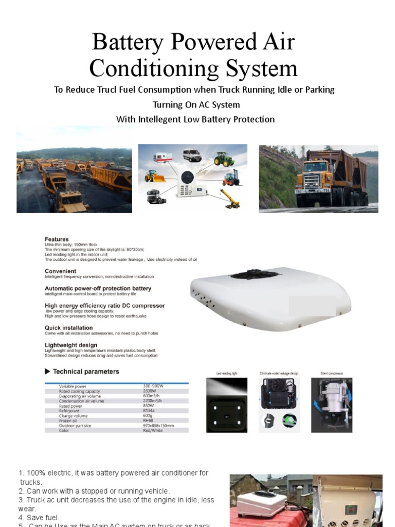 Battery Powered Air Conditioning System PDF