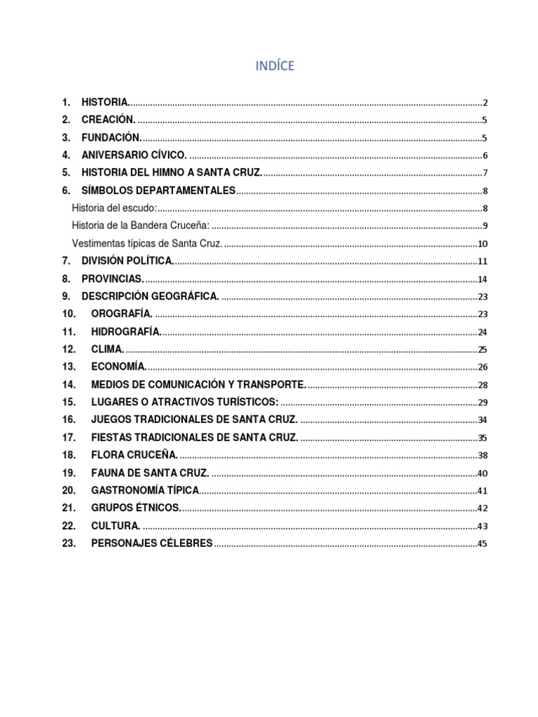 Departamento de Santa Cruz PDF