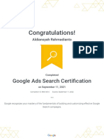 Google Ads Search Certification - Google