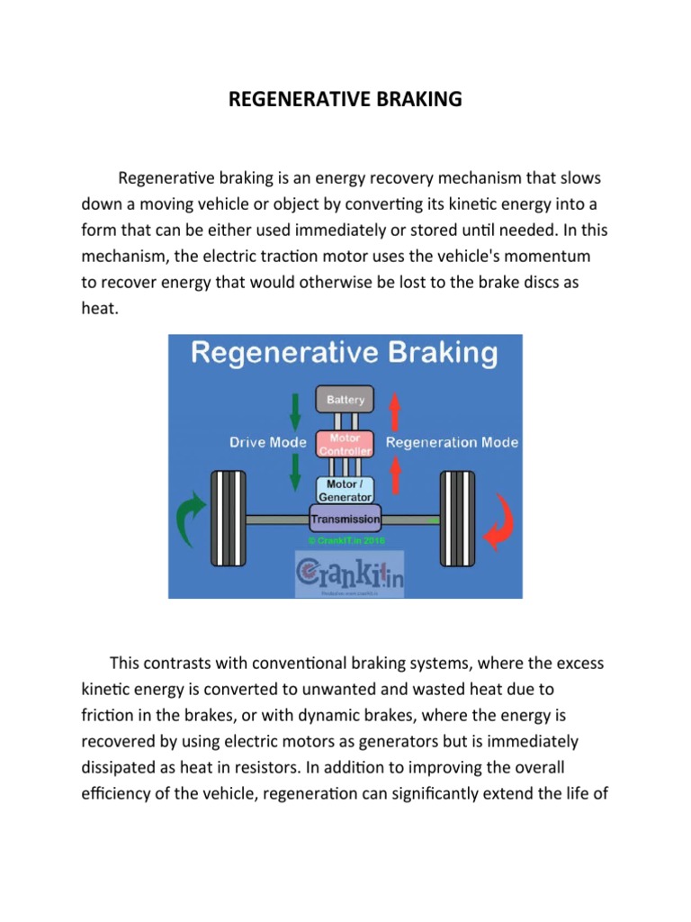 Regenerative Braking PDF Brake Hard Disk Drive
