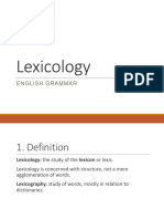 Lexicology