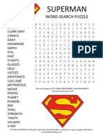 Superman Word Search Puzzle Files