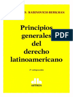 Principios Generales Del Derecho Latinoamericano. Ricardo Rabinovich-Berkman