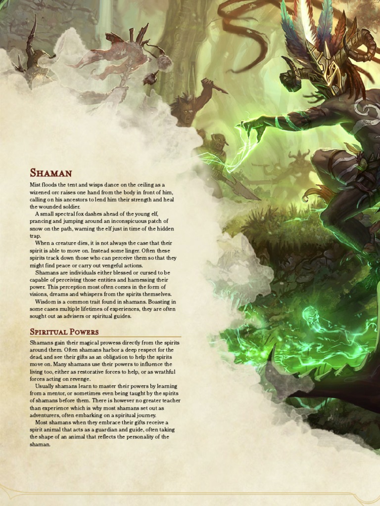 Shaman Class - The Homebrewery | PDF | Shamanism | Supernatural
