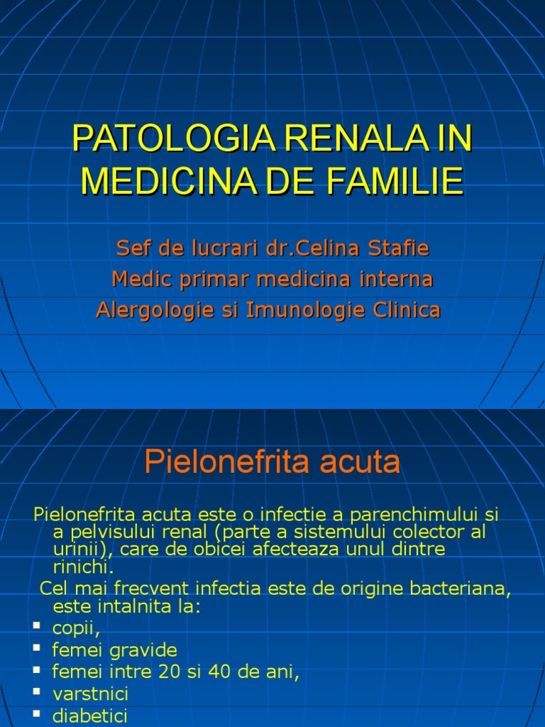 Patologia Renala in Medicina de Familie | PDF