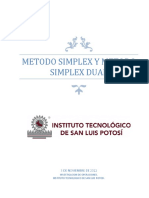 Metodo Simplex y Dual Simplex.