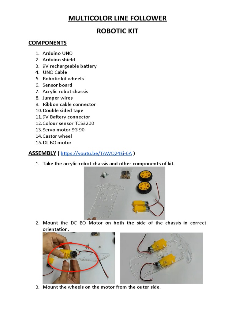 Multicolor Line Follower Kit Guide | PDF | Electrical Connector | Arduino