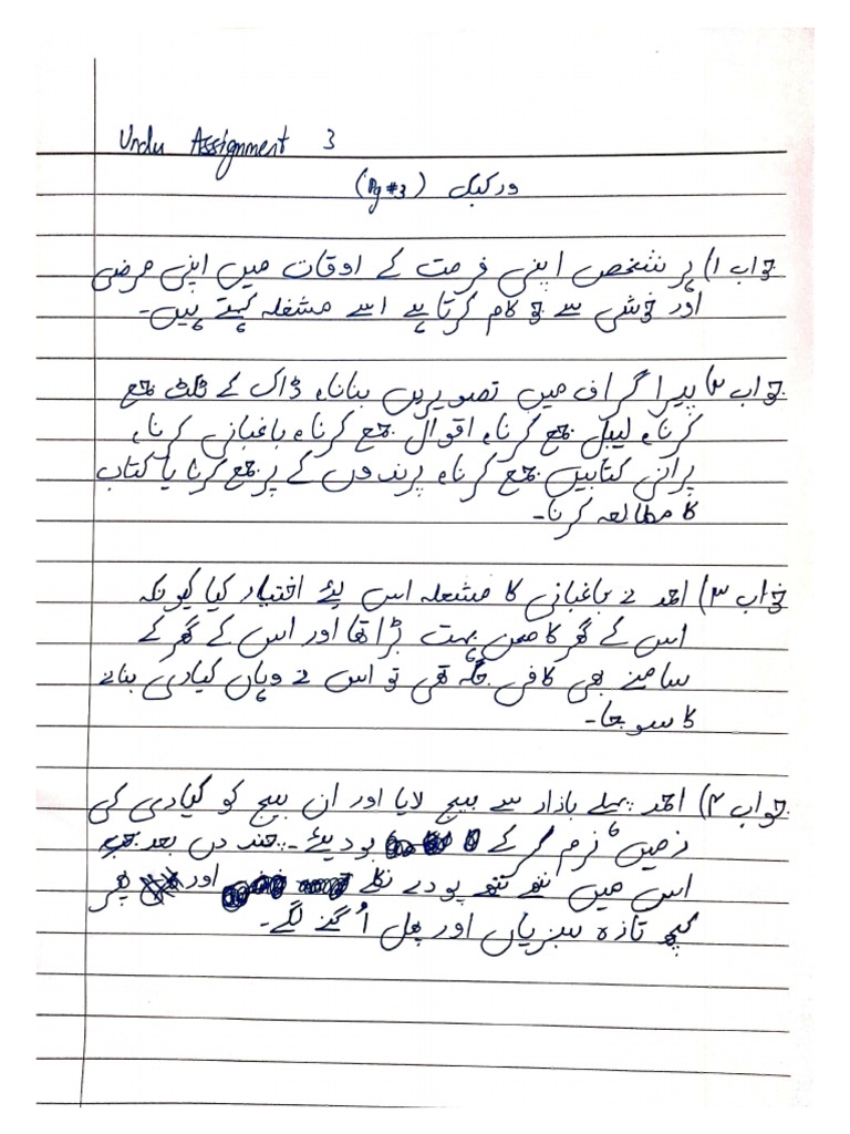 urdu assignment cover page