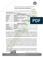 Constancia de Recepcion de Denuncias: Datos Del Denunciante