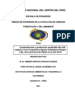 Universidad Nacional Del Centro Del Perú: Escuela de Posgrado
