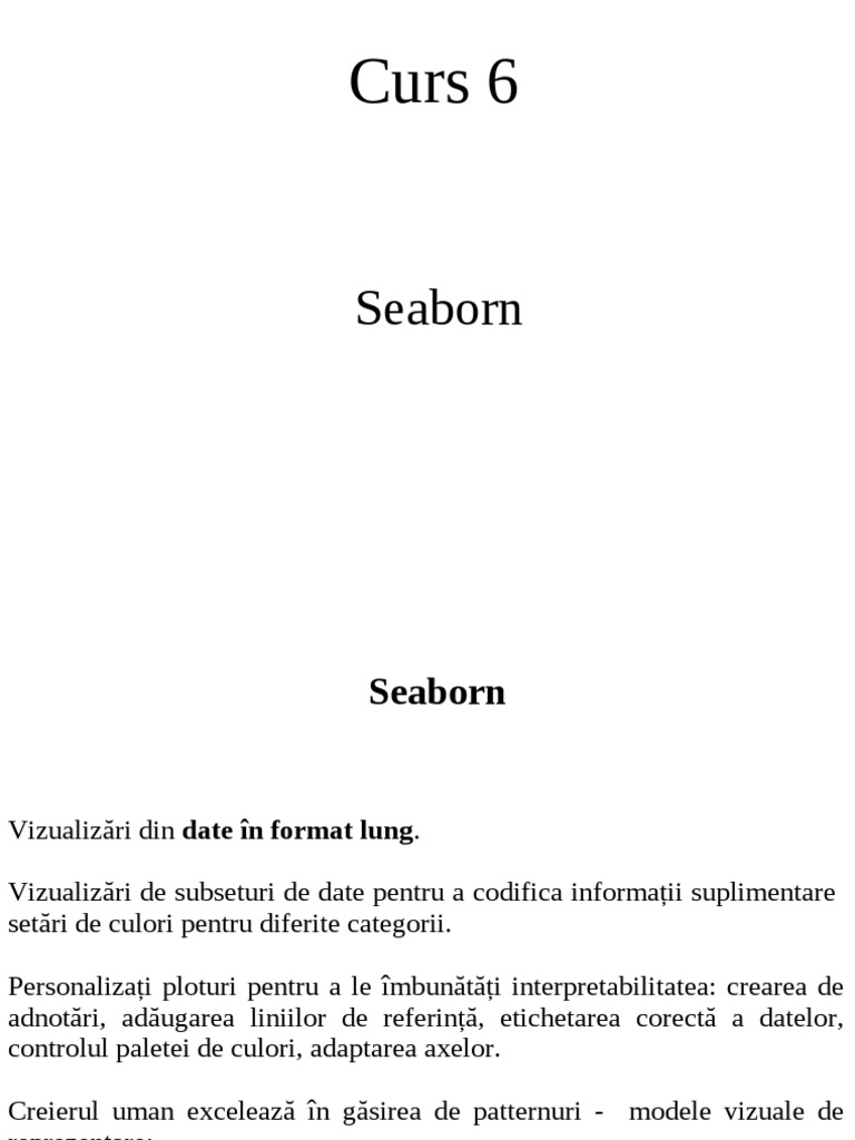 Curs 6 Seaborn | PDF