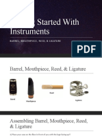 Clarinet Barrel, Mouthpiece, Reed and Ligature Assembly