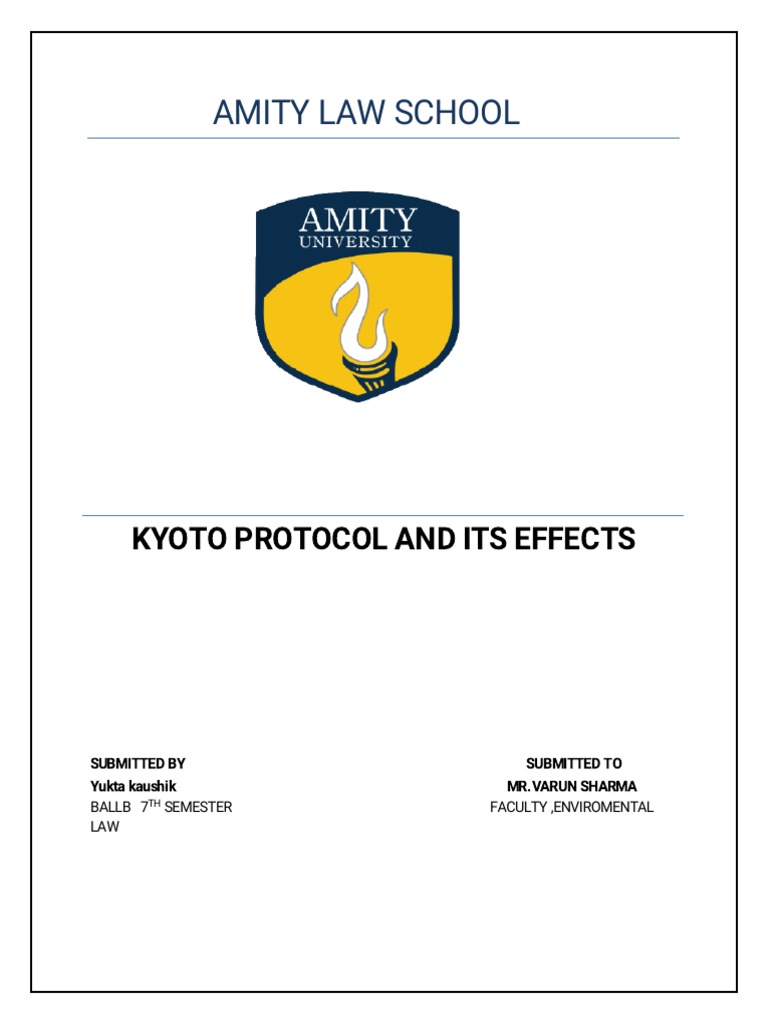 Kyoto Protocol: Impact on Climate Law | PDF | Kyoto Protocol | United ...