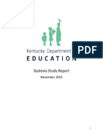 KRS 158.307 Dyslexia Study Project - IJCE Report - FINAL