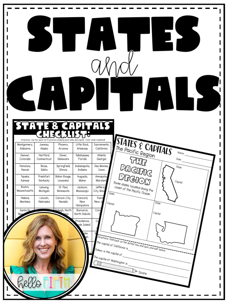 States Capitals PDF Southwestern - 1727909697